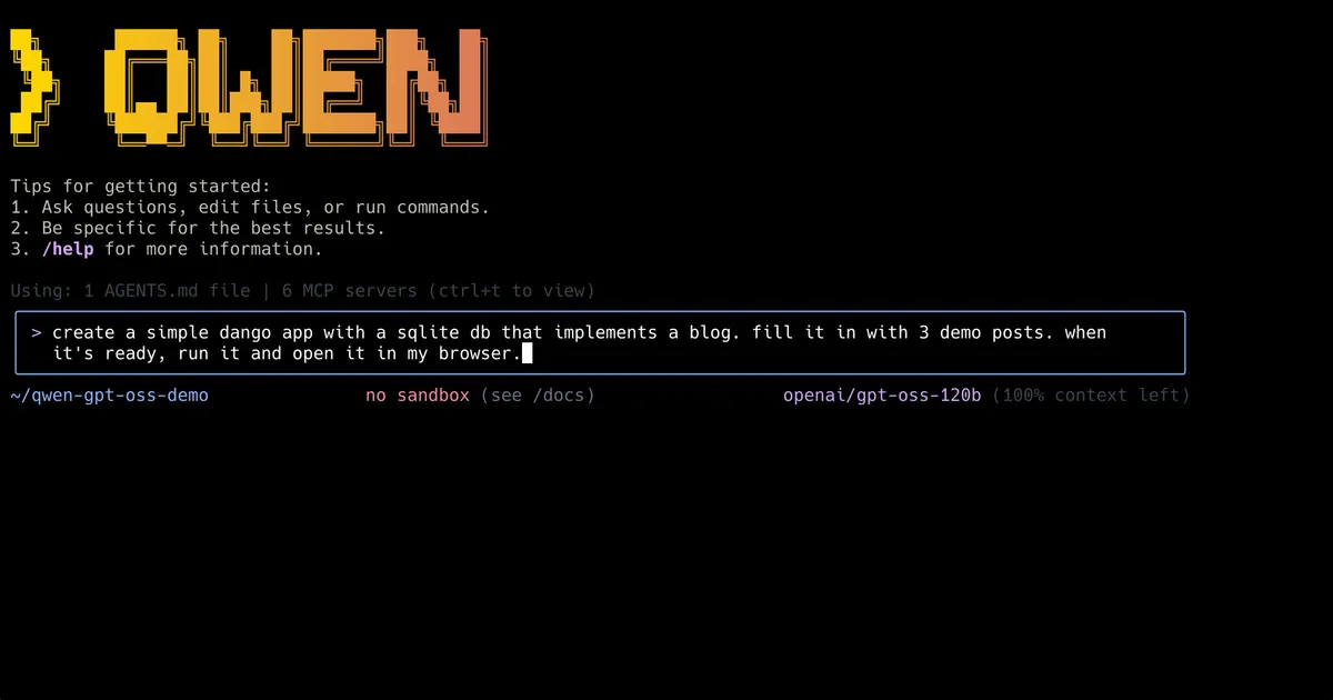 Abstract coding agent interface connected to open model infrastructure